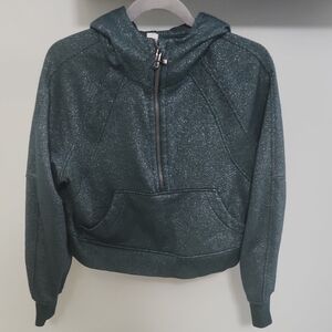 Lululemon Sparkly Green Half-Zip Scuba Hoodie in Spark Special Edition XS/S